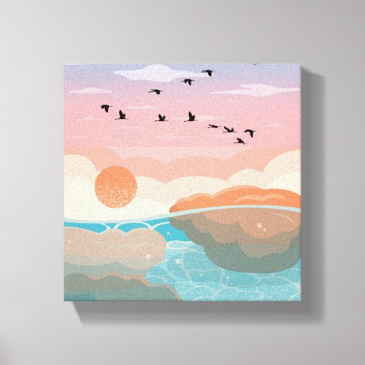 Sunset Gradient Wall Art | Canvas Verpakt Modern (Voorkant)