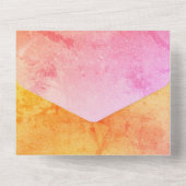 Sunset Gradient Wedding Invitation All In One Uitnodiging (Achterkant)