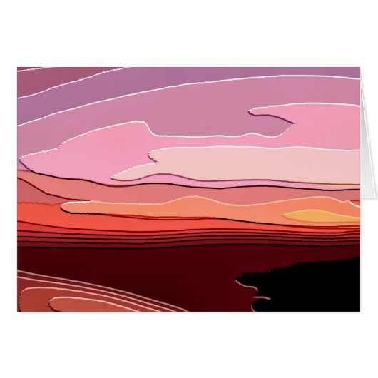 SUNSET GREETINGS-KAART (Voorkant Horizontaal)