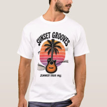 Sunset Grooves Guitar Palm Tree Music Fest
