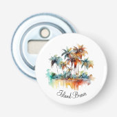 Sunset Grove, op maat Button Flesopener (Voorkant)