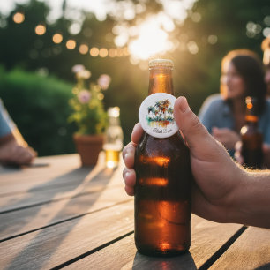 Sunset Grove, op maat Button Flesopener