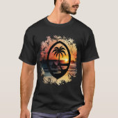 Sunset Guam Seal T-shirt (Voorkant)