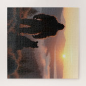 Sunset Guardians: Jonge Bigfoot & Welp Legpuzzel (Horizontaal)