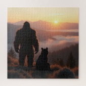 Sunset Guardians: Young Bigfoot & Cub  Legpuzzel (Verticaal)