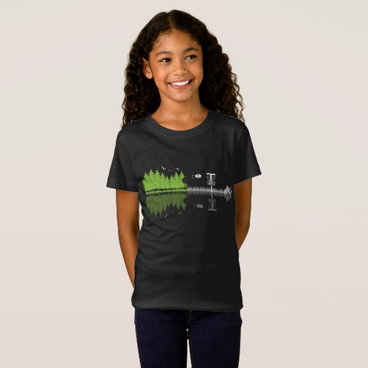 Sunset Guitar Disc Golf, ideaal voor schijfgolf T-shirt (Voorkant volledig)