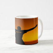 Sunset Guitar Man Silhouette Koffiemok (Voorkant rechts)