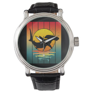  Sunset Hammerhead Shark Horloge