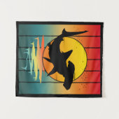 Sunset Hammerhead Shark Wandkleed (Voorkant (horizontaal))
