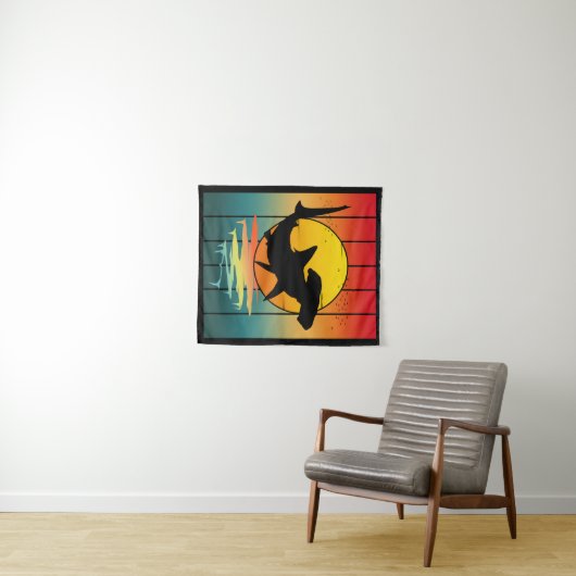  Sunset Hammerhead Shark Wandkleed (In Situ (horizontaal))