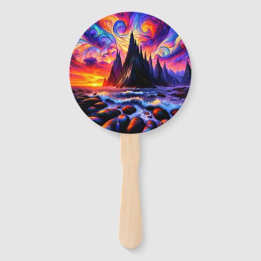 Sunset Handwaaier (Achterkant)