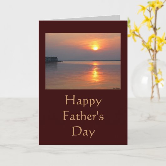 Sunset Happy Vaderdag Kaart (Gele Bloem)