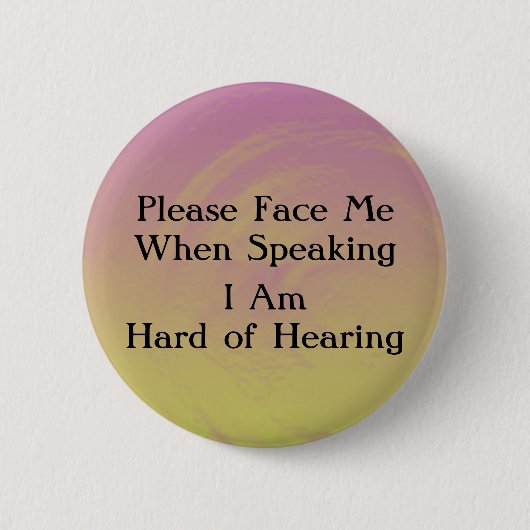 Sunset Hard Hearing Button (Voorkant)