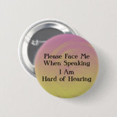 Sunset Hard Hearing Button (Voorkant /achterkant)