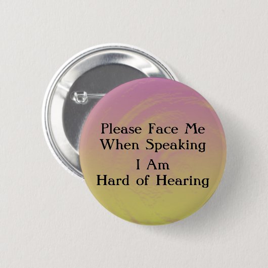 Sunset Hard Hearing Button (Voorkant /achterkant)