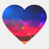 Sunset Hart Sticker (Voorkant)