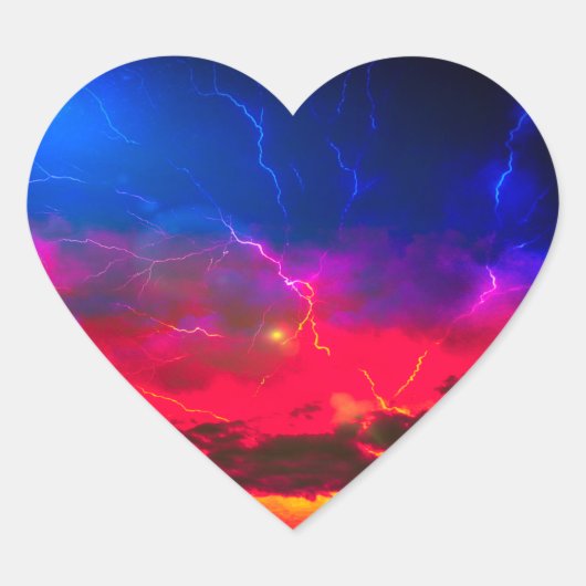 Sunset Hart Sticker (Voorkant)