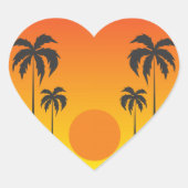 Sunset Hart Sticker (Voorkant)
