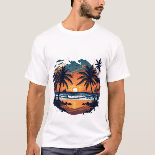 Sunset Hawaii Beach T-shirt