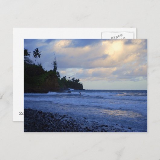 Sunset Hawaiian Surfers Briefkaart (Voorkant / Achterkant)