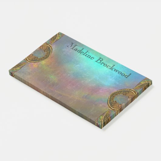 Sunset Haze Mooi Monogram Post-it® Notes (Schuin)