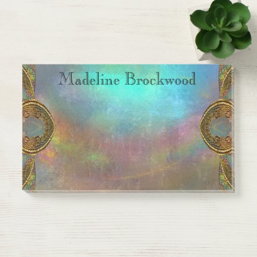 Sunset Haze Mooi Monogram Post-it® Notes (Kantoor)