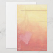 Sunset Heart-Briefpapier Briefpapier (Voorkant / Achterkant)