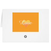 Sunset Heart Oranje Wedding Table Kaart (Achterkant Horizontaal)