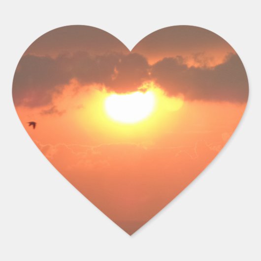 Sunset Heart Sticker (Voorkant)