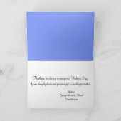 Sunset Hearts Mellow Yellow Blue Weddenschap Bedankkaart (Binnen)