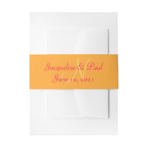 Sunset Hearts Oranje Raspberry Monogram