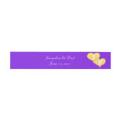 Sunset Hearts Violet Weddenschap Belly Band Uitnodigingen Wikkel (Vlak)