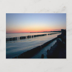Sunset Hel Poland Briefkaart