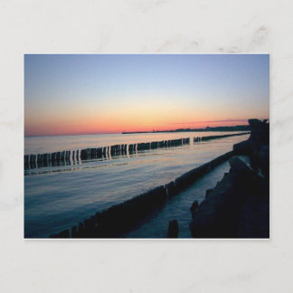 Sunset Hel Poland Briefkaart