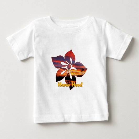 Sunset Hibiscus Hawaïaans T-shirt (Voorkant)
