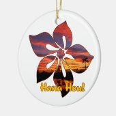 Sunset Hibiscus Hawaiian Ornaments Keramisch Ornament (Links)
