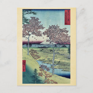Sunset Hill by Ando, Hiroshige Briefkaart