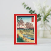 Sunset Hill Meguro Hiroshige Briefkaart (Staand voorkant)