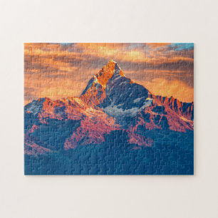 Sunset Himalaya Snow Mountains Nepal Legpuzzel
