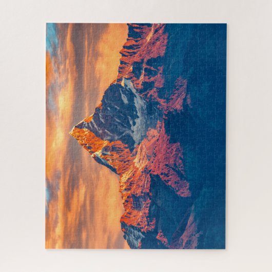 Sunset Himalaya Snow Mountains Nepal Legpuzzel (Verticaal)