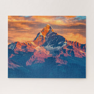 Sunset Himalaya Snow Mountains Nepal Legpuzzel