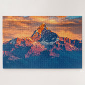 Sunset Himalaya Snow Mountains Nepal Legpuzzel (Horizontaal)