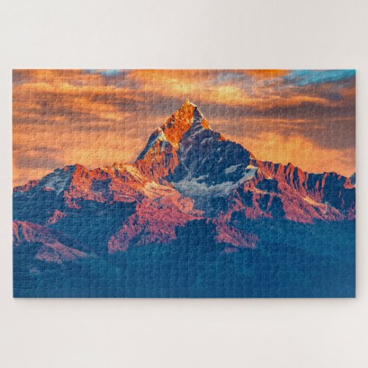 Sunset Himalaya Snow Mountains Nepal Legpuzzel (Horizontaal)
