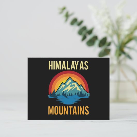 Sunset Himalayas Mountains Briefkaart (Staand voorkant)
