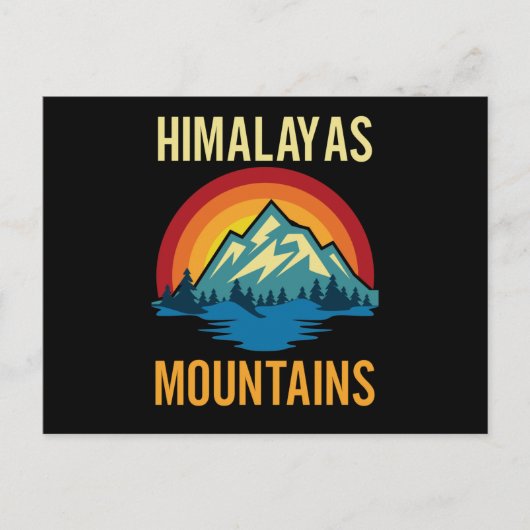 Sunset Himalayas Mountains Briefkaart (Voorkant)