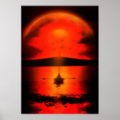  Sunset Hope Faith Love Enmoediger Poster (Voorkant)