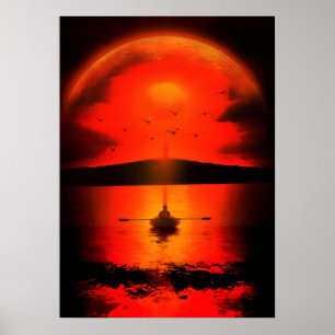 Sunset Hope Faith Love Enmoediger Poster