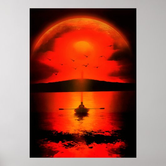  Sunset Hope Faith Love Enmoediger Poster (Voorkant)
