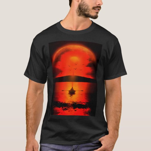 Sunset Hope Faith Love Enmoediger T-shirt (Voorkant)