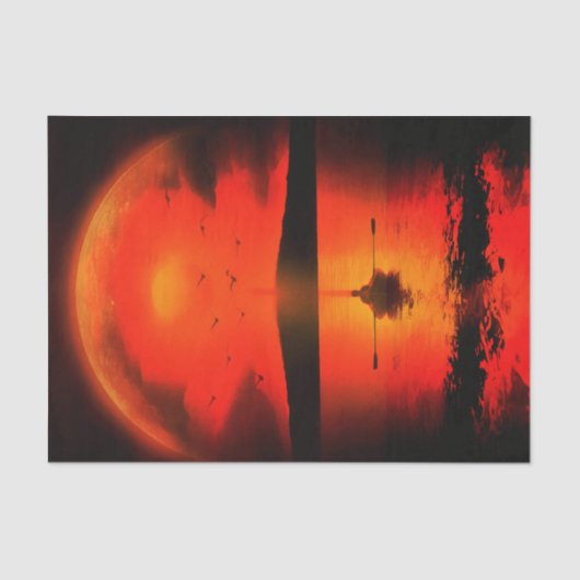  Sunset Hope Faith Love Enmoediger Tissuepapier (Voorkant)